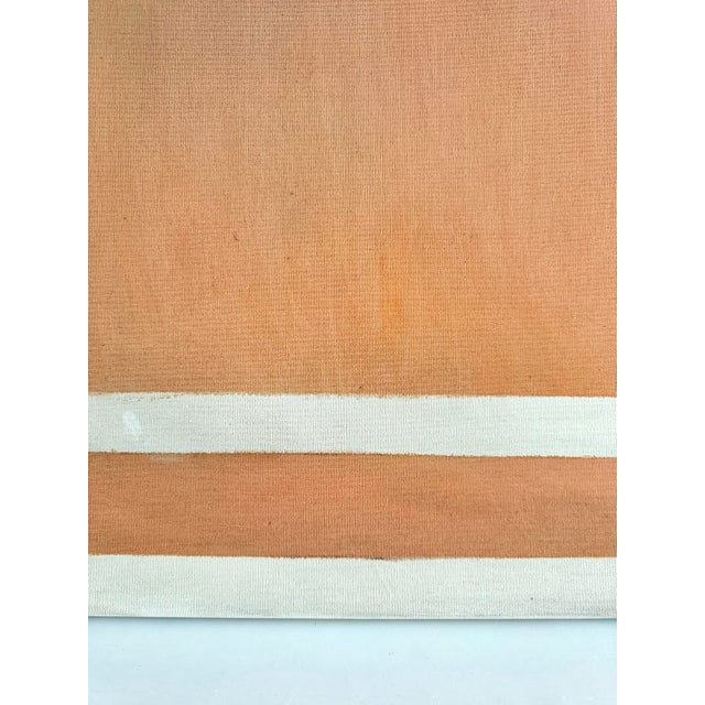 2020s Orange Pastel Oil Painting Muted Orange White Original Picture Contemporary Abstract Canvas Art For Sale - Image 5 of 7
