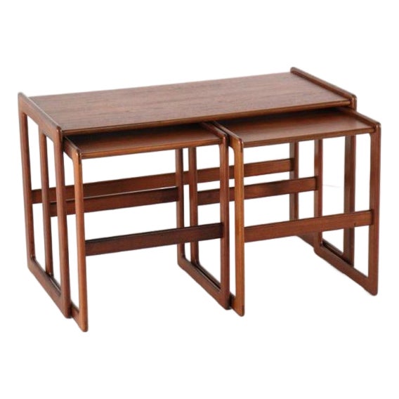 Vintage Nesting Tables by Arne Hovmand Olsen for Mogens Kold, 1960s, Set of 3 For Sale