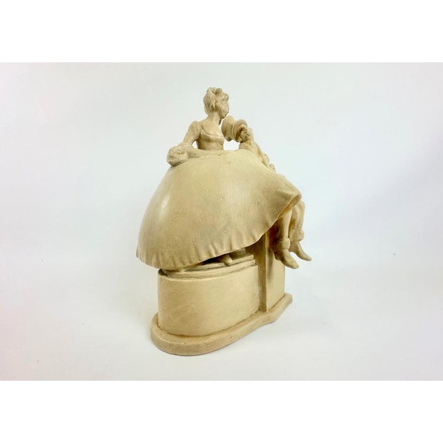 Boho Chic Guitar Flirt Scene Figurine in Ceramic, 1950s For Sale - Image 3 of 13