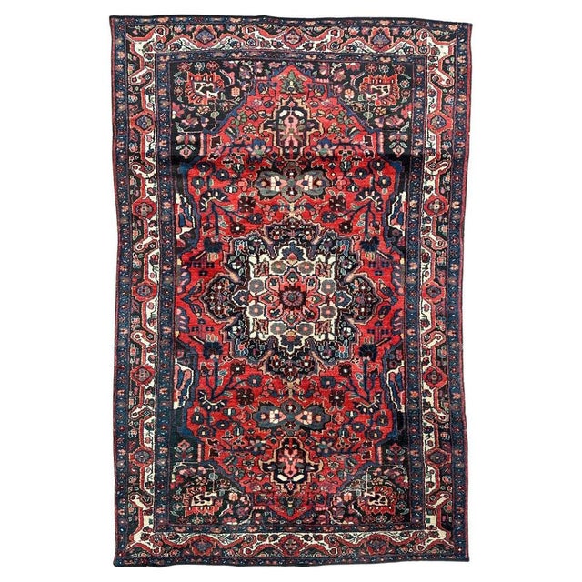Mid-Century Kurdish Rug, 1940s For Sale - Image 17 of 17