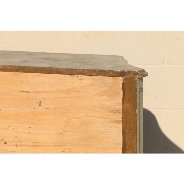 Vintage Hand-Painted Faux Marble Sideboard Buffet Cabinet | Italian Provincial Style | C. 1940s For Sale - Image 17 of 18