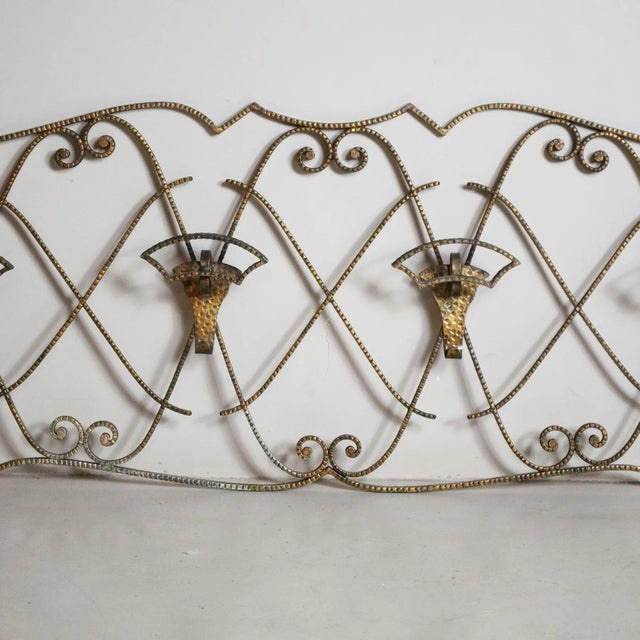 1950s Golden Wrought Iron Hangers by Pier Luigi Colli, 1950s For Sale - Image 5 of 7