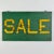 American Vintage Green & Yellow "Sale" Wooden Sign For Sale - Image 3 of 7