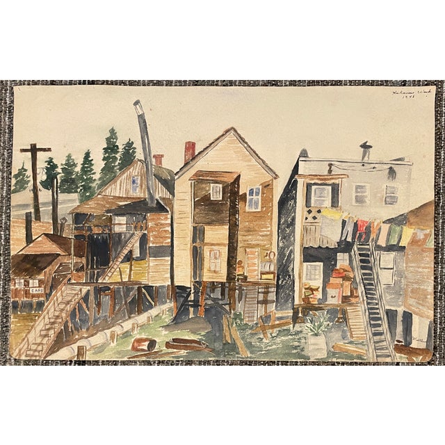 1948 Kalama Washington Painting by Matthews For Sale - Image 4 of 4