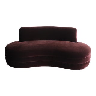 1980s Vintage Curved Lounge Sofa by Weiman For Sale