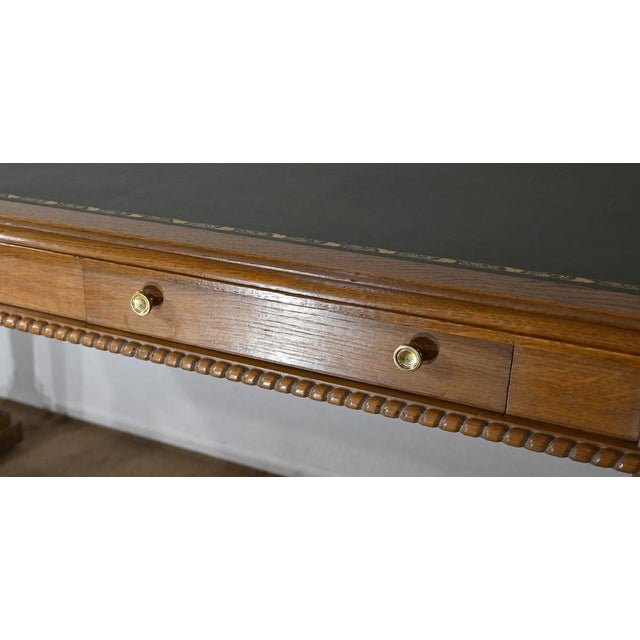 Brown Empire Style Desk in Oak, 1950s For Sale - Image 8 of 18