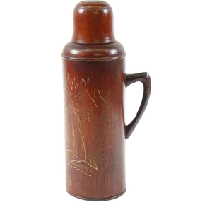 1920s Chinese Wood Flask