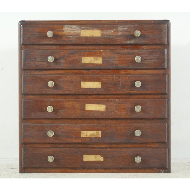 Vintage European Shop Counter Display Storage Cabinet For Sale - Image 4 of 10