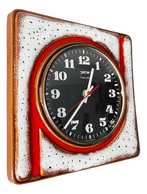 Vintage Junghans Peter Ceramic Wall Clock, 1960s