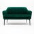 2000 - 2009 Emerald Velvet Settee by PolsPotten For Sale - Image 5 of 9