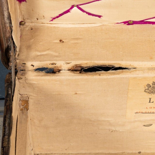 19th Century Antique Steamer Trunk in Damier Canvas from Louis Vuitton, France For Sale - Image 18 of 18
