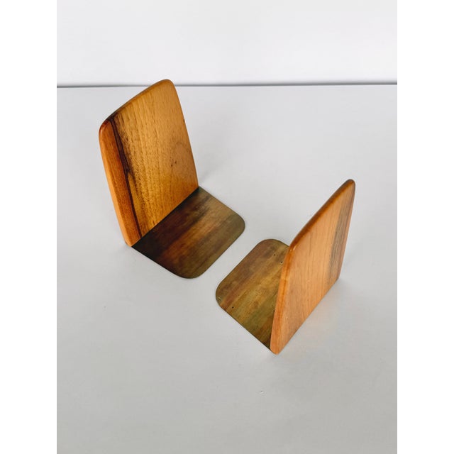 Mid-Century Sculptural Teak Bookends For Sale - Image 4 of 8
