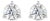 Alexander Beverly Hills 0.87 Carat Diamond 3-Prong Stud Earrings 18k White Gold For Sale