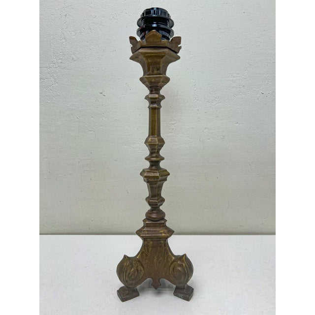 Gothic Bronze Table Lamp, 1960s For Sale - Image 4 of 13