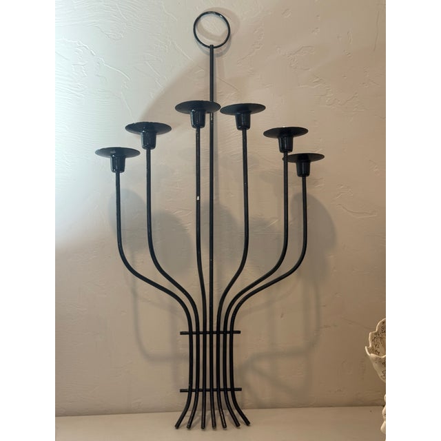 Mid Century Metal Candle Sconce in the Style of Tommi Parzinger For Sale - Image 10 of 12