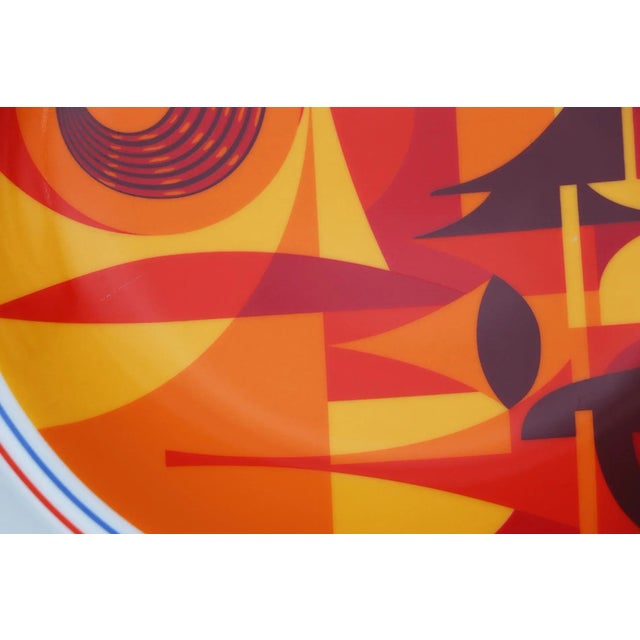 1970s 1970s Portuguese Modernist Porcelain Wall Plate, Vista Alegre, Portugal For Sale - Image 5 of 11