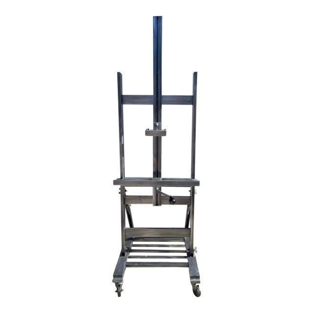 Restoration Hardware Television Easel in Gunmetal For Sale