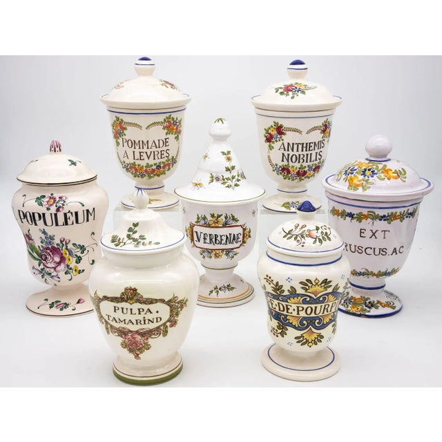 Set of Seven Early 20th Century French Provence Apothecary Jars For Sale - Image 13 of 13