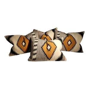 Navajo Indian Geometric Weaving Bolster Pillows