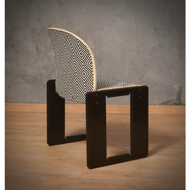 1960s Model 121 Fabric and Beech Dinning Chairs by Afra & Tobia Scarpa for Cassina, 1967, Set of 4 For Sale - Image 5 of 9