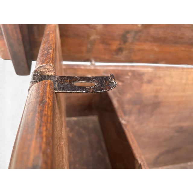 Antique Walnut and Oak Bombé Front Chest For Sale - Image 5 of 13
