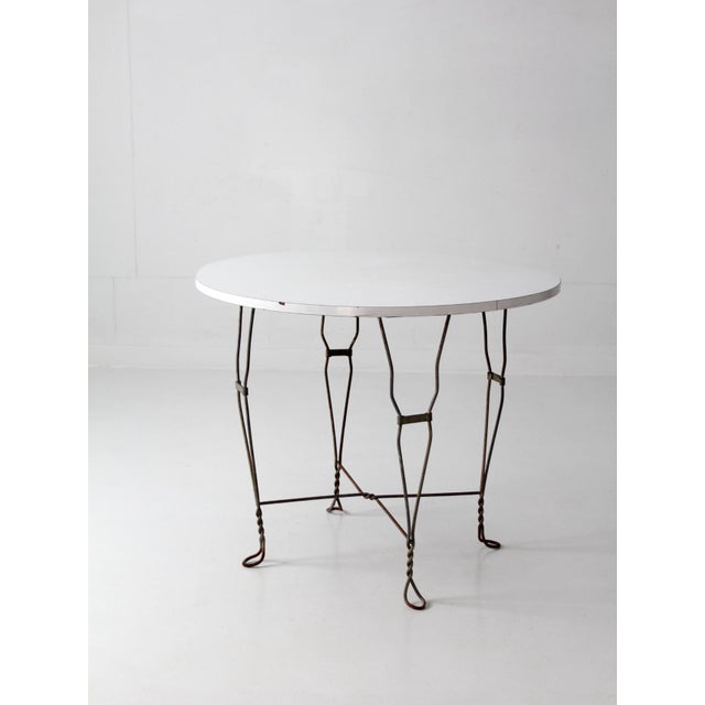 Vintage 1960s Simpson Bosworth Heart Back Ice Cream Parlor Dinette Set For Sale - Image 13 of 18