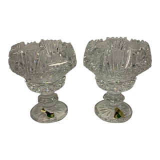 Waterford Crystal Miniature Scalloped Compote Bowl - Pair For Sale