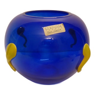 Art Glass Vase by Pierre Casenove for La Rochiere, France For Sale