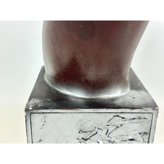 Black Mid-Century Hand-Crafted Female Head Mannequin Sculpture, 1950s For Sale - Image 8 of 18