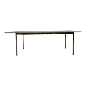 Late 20th Century Custom White and Black Granite Stone Dining Table