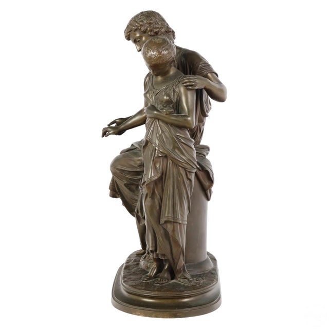 Mathurin Moreau Eurydice & Orpheus Bronze Statue For Sale - Image 9 of 9