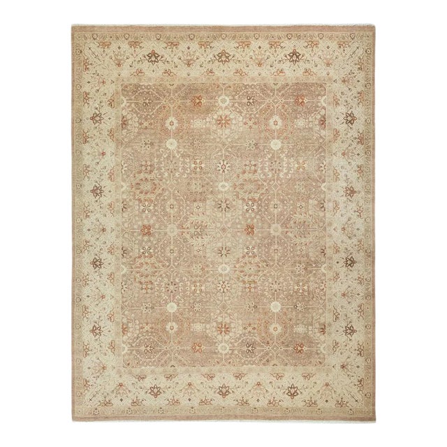 Mogul Collection Hand-Knotted Area Rug - Beige 8' 1" x 10' 4" For Sale