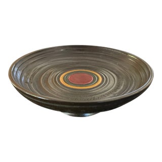 1960s Koma Lacquerware Dish With Foot Pedestal For Sale