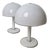 Large Table Lamps in Milk Glass and Transparent Glass with Adjustable Lampshade from Vistosi Murano, 1960s, Set of 2 For Sale
