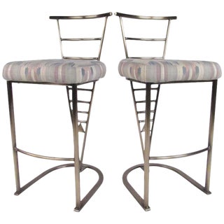 Contemporary Modern Bar Stools by Dia - a Pair For Sale