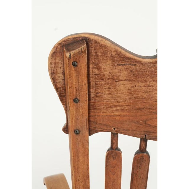 Early 20th Century Desk Chair with Wood Carving For Sale - Image 14 of 15