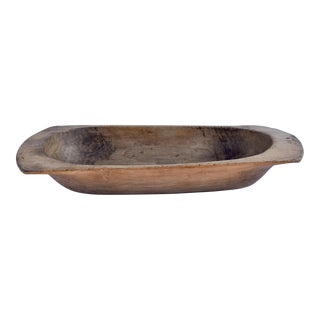Hand-Hewn Fruitwood Trog or Dough Bowl, Circa 1930 For Sale