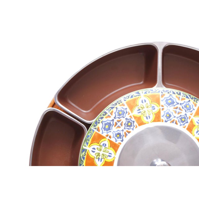 Lenox Late 20th Century Mid Century Modern Lazy Susan Seving Tray by Lenox For Sale - Image 4 of 8
