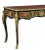 The epicenter of the male half is a cabinet desk in boulle style with sculptural plastic of gilded bronze, decor of brass,...