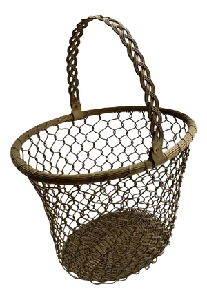 French Market Brass Wire Easter Basket