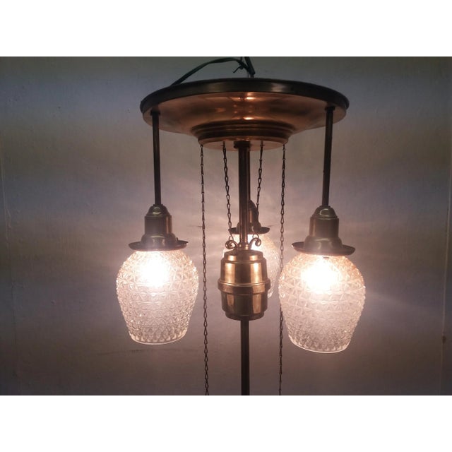 Art Nouveau Pull-Out Chandelier, Czechoslovakia, 1910 For Sale - Image 4 of 9