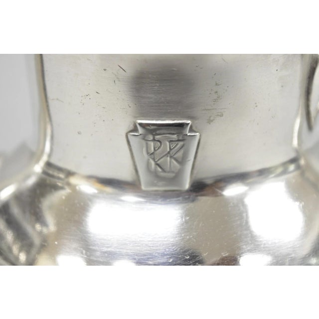Antique Pennsylvania Railroad PRR Reed & Barton Small Silver Plated Teapot For Sale - Image 12 of 16