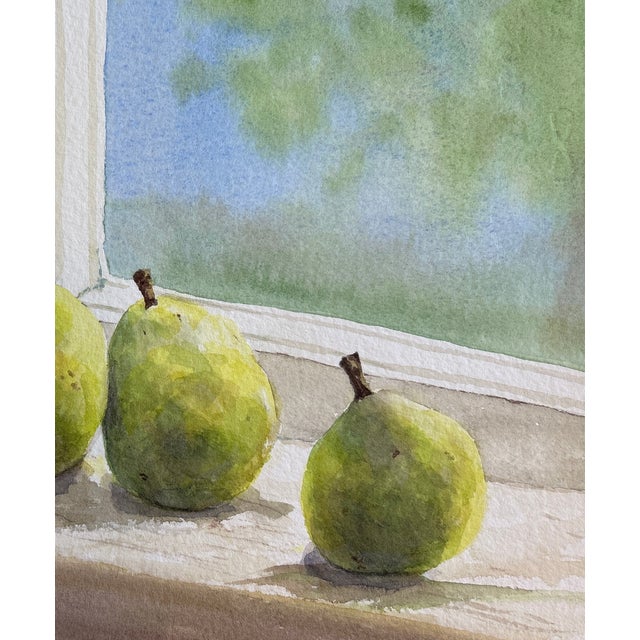 Bottle Green Giclee Print “Tiny Bottles and Pears” Watercolor Painting For Sale - Image 8 of 12