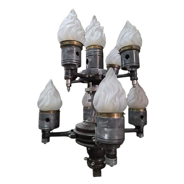 Large Steampunk Candelabra, 1996 For Sale - Image 6 of 18