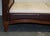 Bonaparte King Size Carved Wood Leather Bed For Sale - Image 15 of 18
