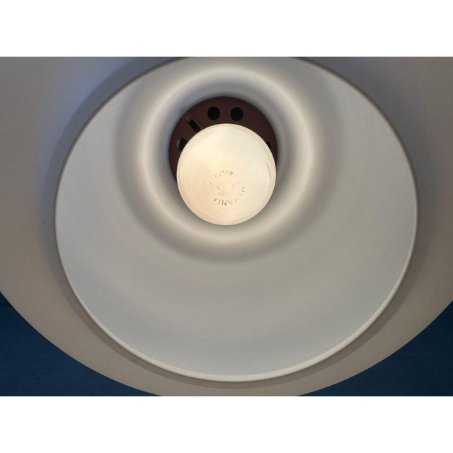 Vintage Opaline Pendant Lamp by Louis Kalff for Philips, 1970s For Sale - Image 9 of 12