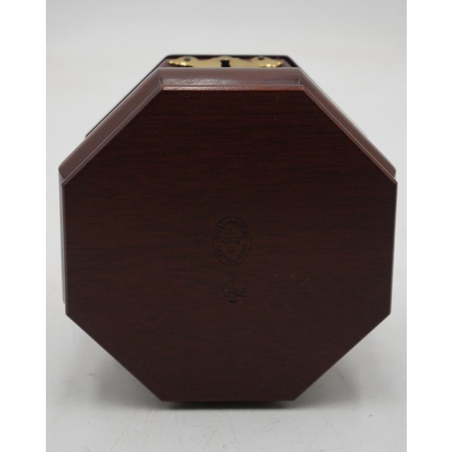 Virginia Metalcrafters Colonial Williamsburg Mahogany Tea Caddy For Sale - Image 9 of 11