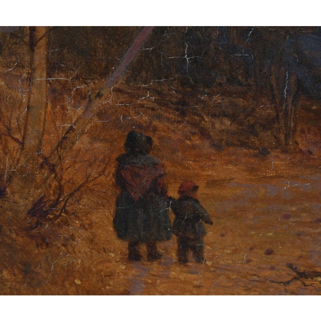 Jervis McEntee - Autumn Landscape 1862 For Sale - Image 4 of 5