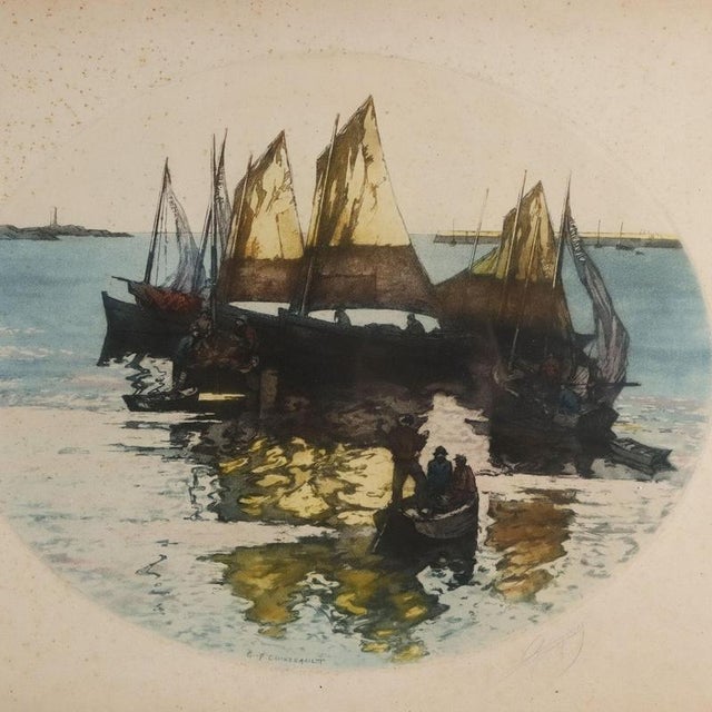 Georges Pierre Guinegault, Compositions, Lithographs, Framed, Set of 2 For Sale - Image 4 of 13