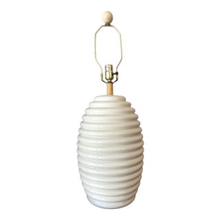 1980s White Ceramic Beehive Lamp Made in Italy for Tyndale For Sale